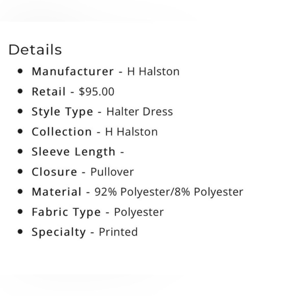 NWT H Halston Printed Knee Length Halter Dress in Zebra Black - Picture 10 of 10